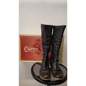Black Leather Women's Boots